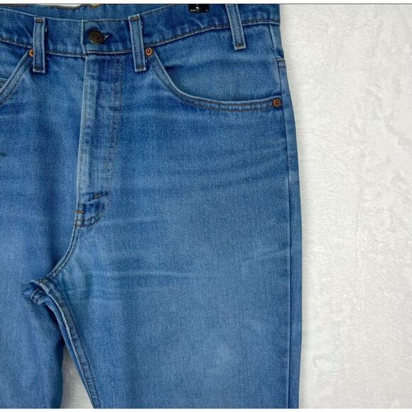 Vintage Levi’s Jeans 34x31 USA 516 Orange Tab Boot Cut Blue Distressed 80s - Picture 15 of 16